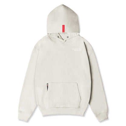 0874. Tech-Terry™ Zip Pocket Hoodie - Stone/White "Brush Wings/ASRV" | ASRV