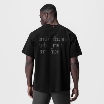 0797. Tech Essential™ Relaxed Tee - Black/Black "OTWR" | ASRV