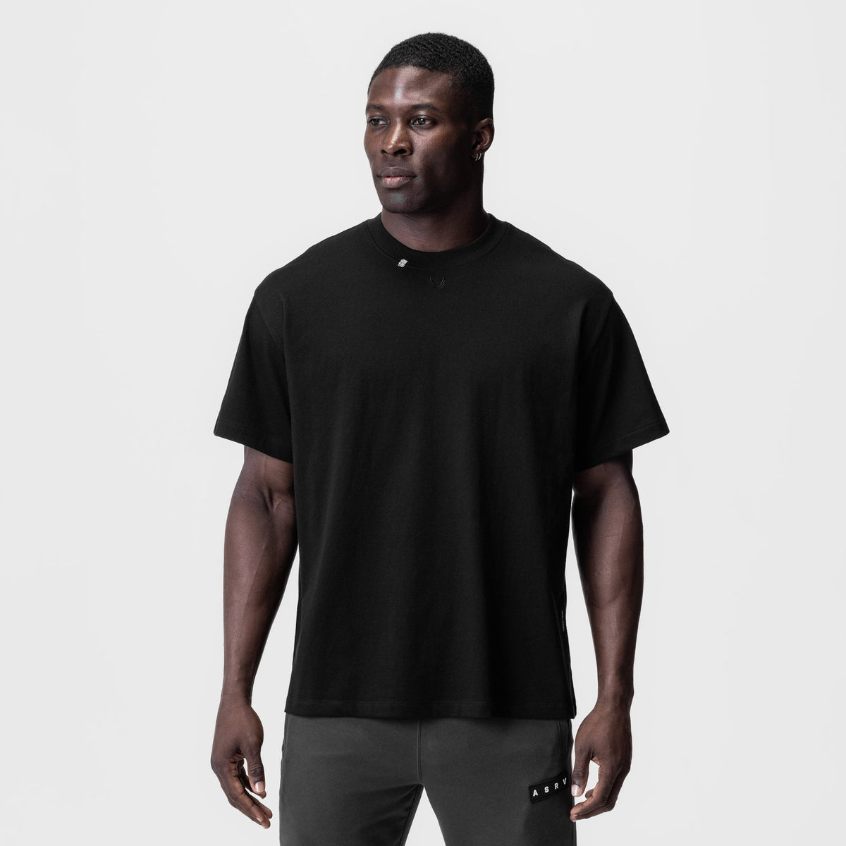 0797. Tech Essential™ Relaxed Tee - Black/Black "OTWR" | ASRV