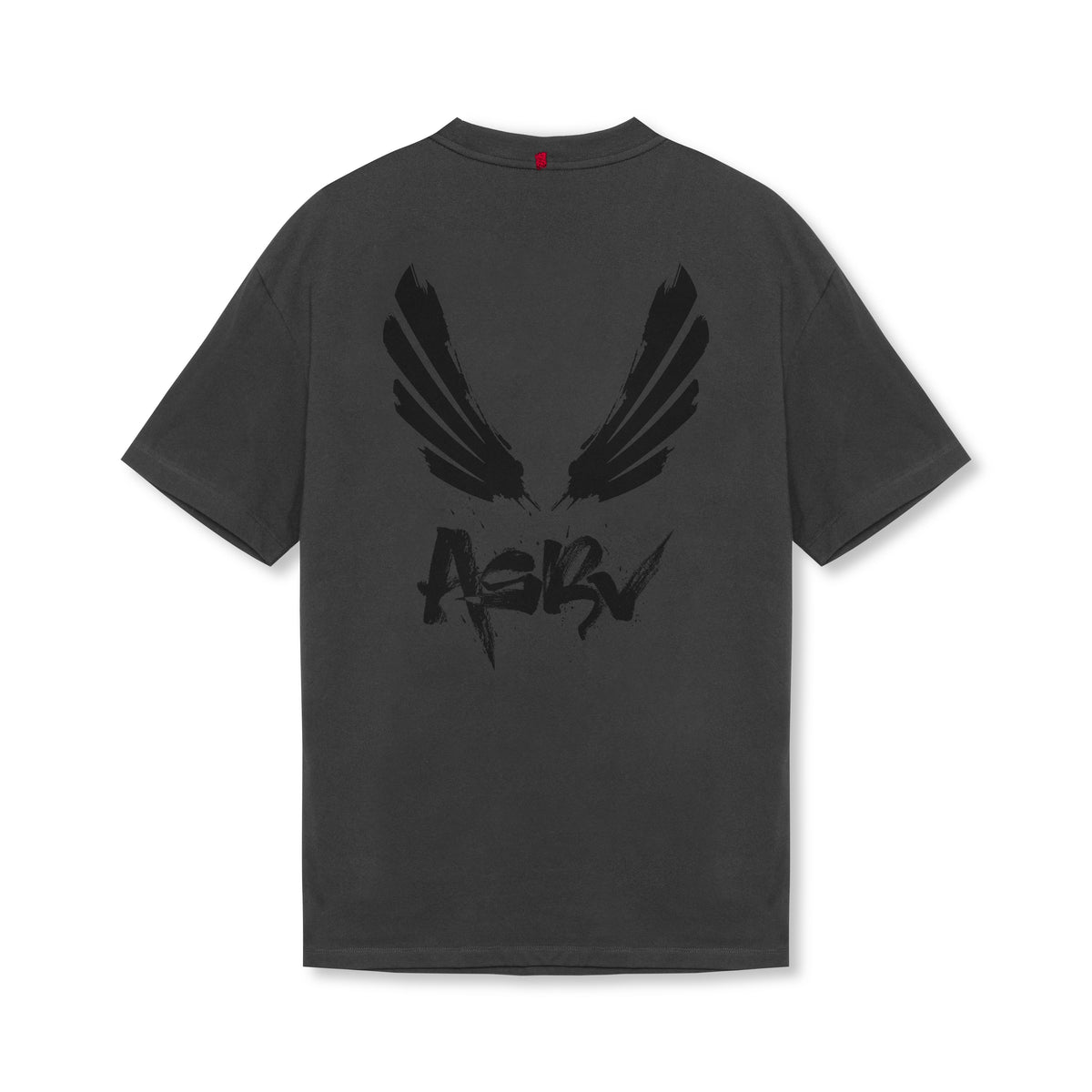 0797. Tech Essential™ Relaxed Tee - Space Grey/Black "Brush Wings/ASRV | ASRV