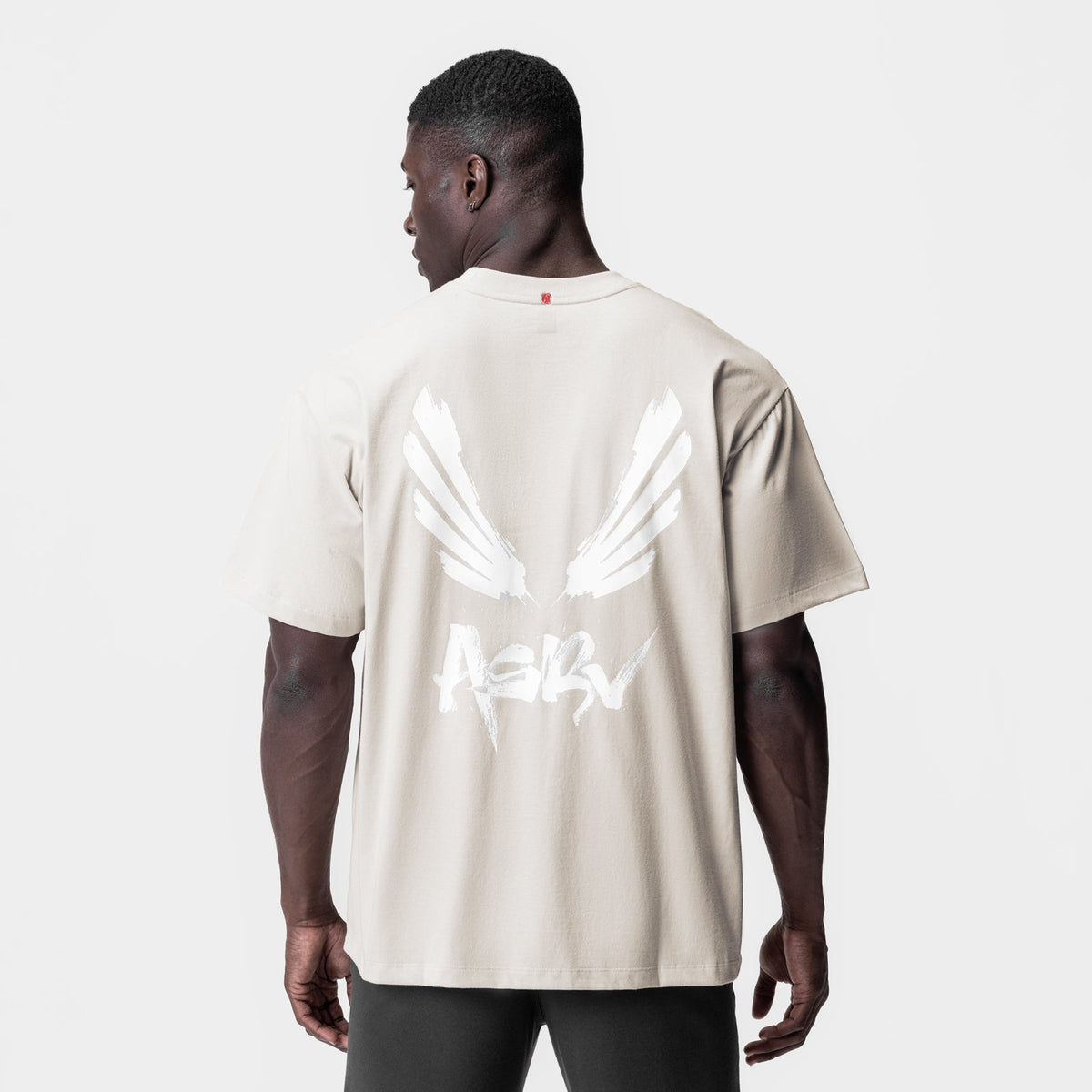 0797. Tech Essential™ Relaxed Tee - Stone/White "Brush Wings/ASRV" | ASRV