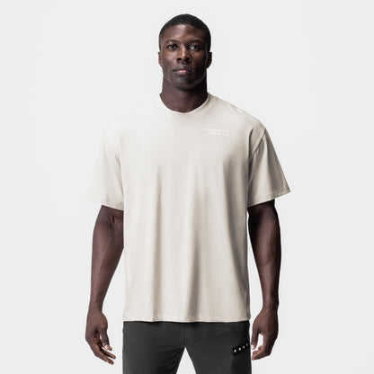 0797. Tech Essential™ Relaxed Tee - Stone/White "Brush Wings/ASRV" | ASRV