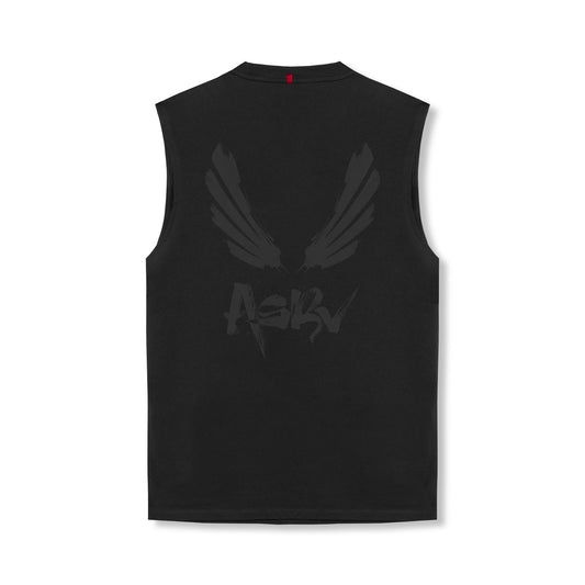 0807. Tech Essential™ Relaxed Cutoff - Black/Black "Brush Wings/ASRV" | ASRV