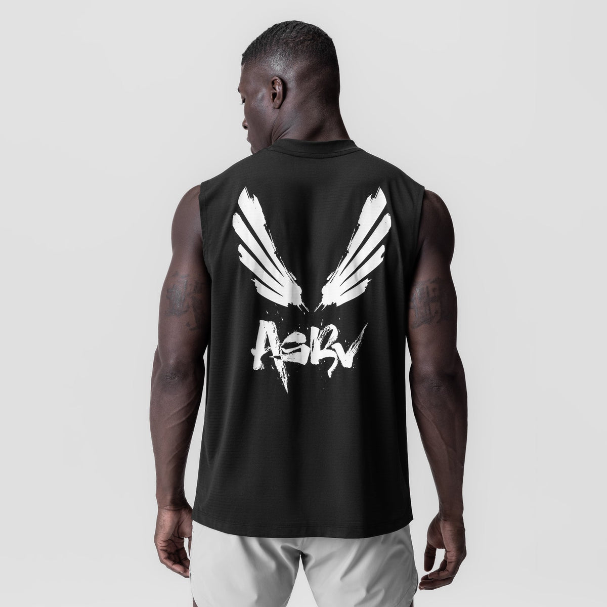 0927. 3D-Lite® 2.0 Lycra® Relaxed Cutoff - Black "Brush Wings" | ASRV