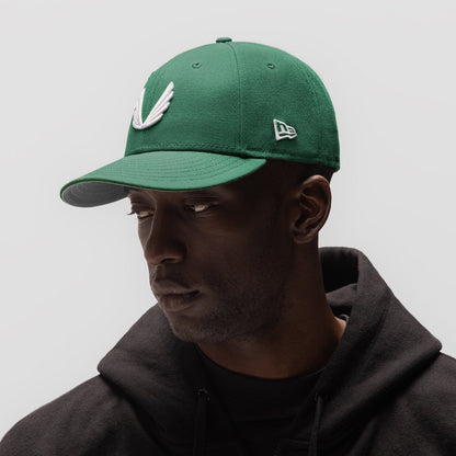 New Era® 59Fifty® Low Profile Hat - Emerald Green/White "Wings" | ASRV