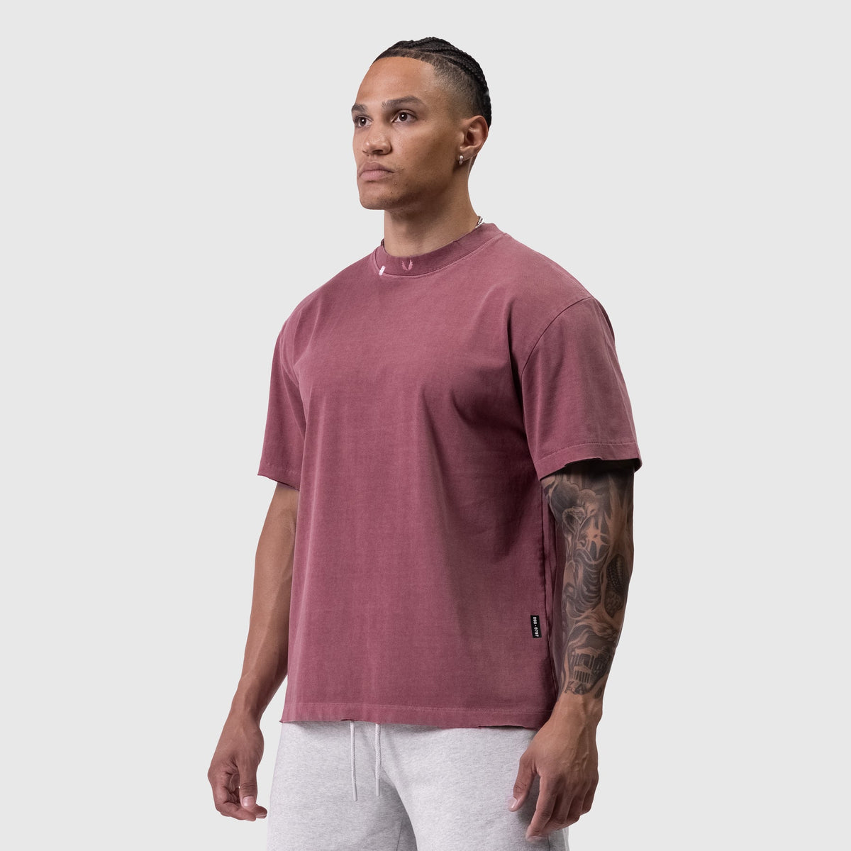 0797. Tech Essential™ Relaxed Tee - Faded Crimson | ASRV