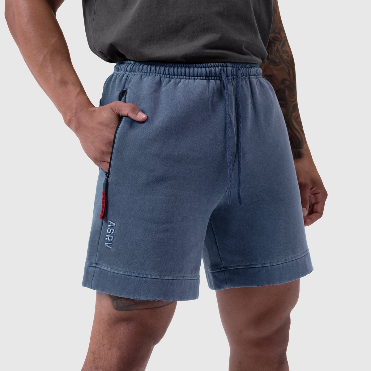 0921. Tech Essential™ Sweat Short - Faded Navy | ASRV