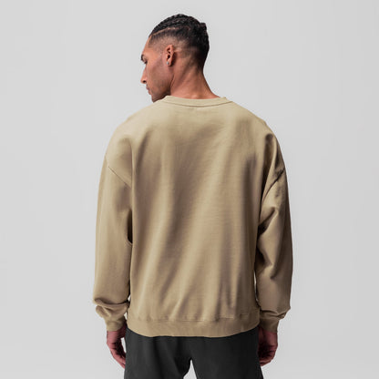 0861. Tech Essential™ Distressed Crewneck - Khaki | ASRV