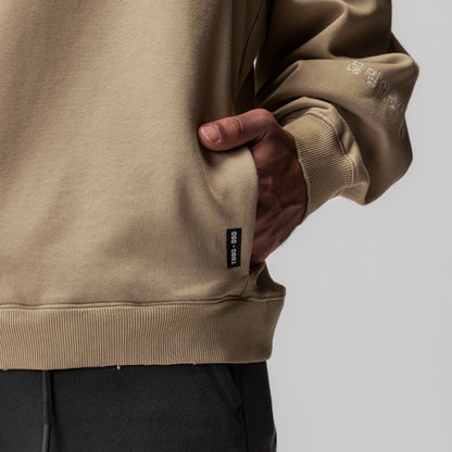 0861. Tech Essential™ Distressed Crewneck - Khaki | ASRV