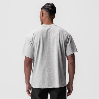 0797. Tech Essential™ Relaxed Tee - Heather Grey "Space Bracket" | ASRV