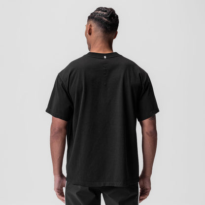 0797. Tech Essential™ Relaxed Tee - Black "Space Bracket" | ASRV