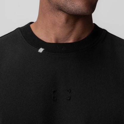0797. Tech Essential™ Relaxed Tee - Black "Space Bracket" | ASRV