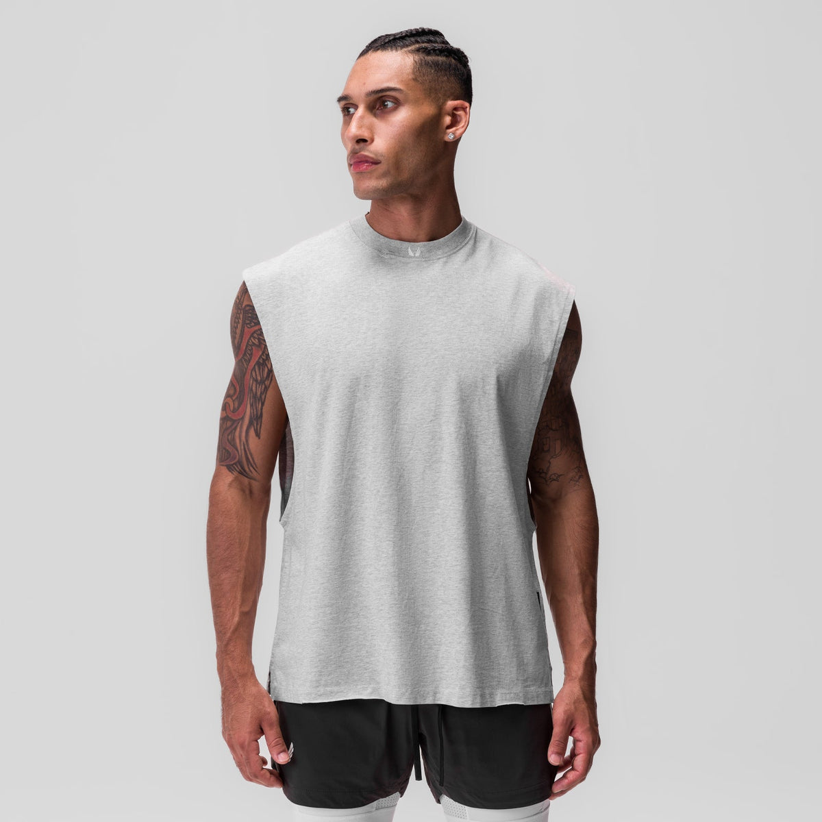 0845. Tech Essential™ Rocker Cutoff - Heather Grey | ASRV