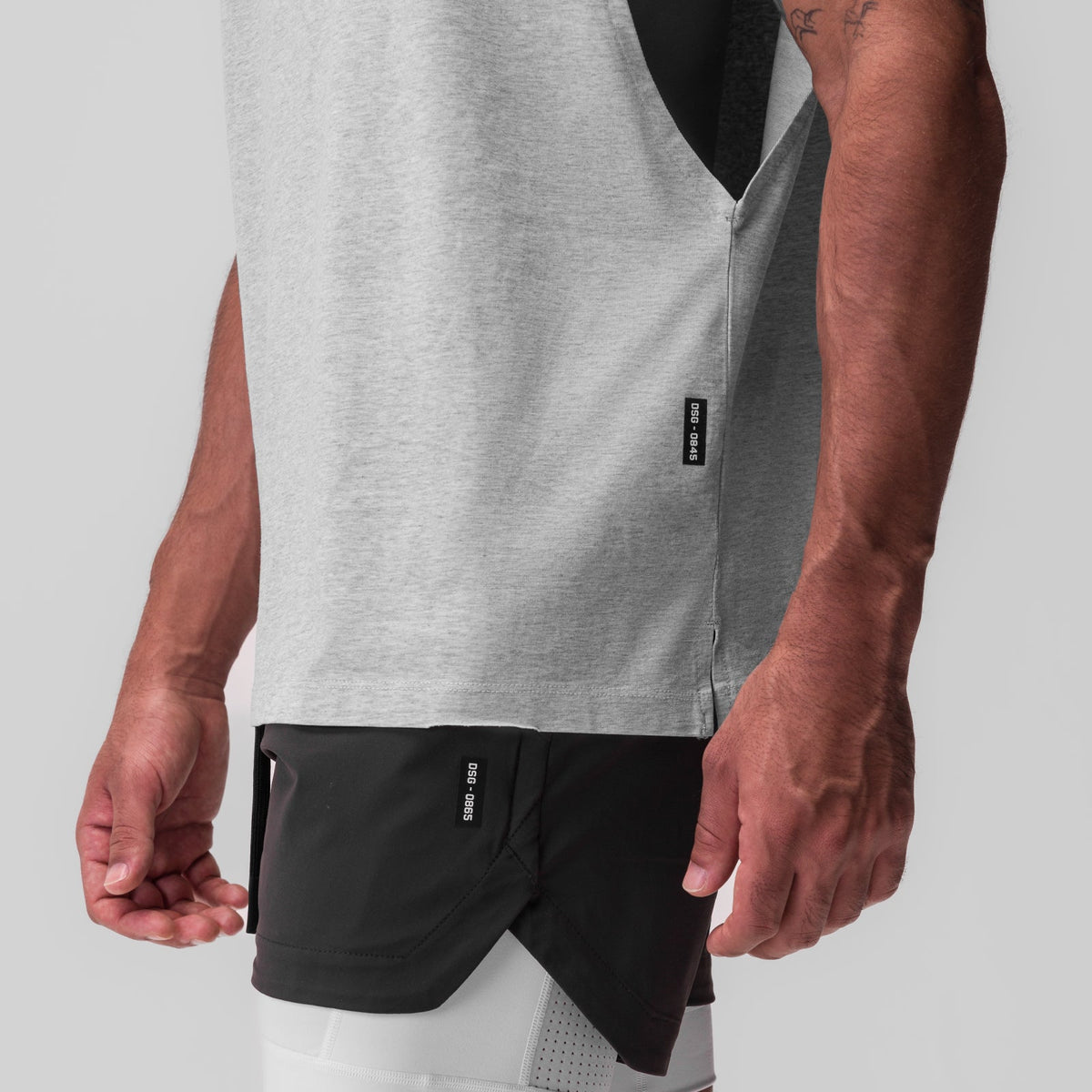 0845. Tech Essential™ Rocker Cutoff - Heather Grey | ASRV