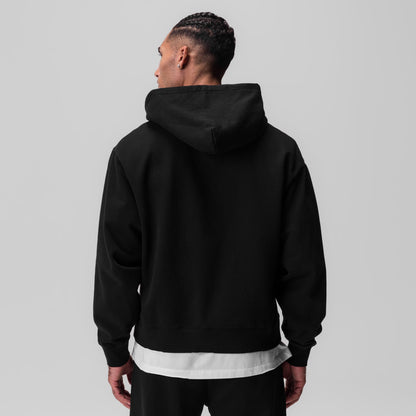 0843. Tech Essential™ Distressed Full Zip Hoodie - Black | ASRV