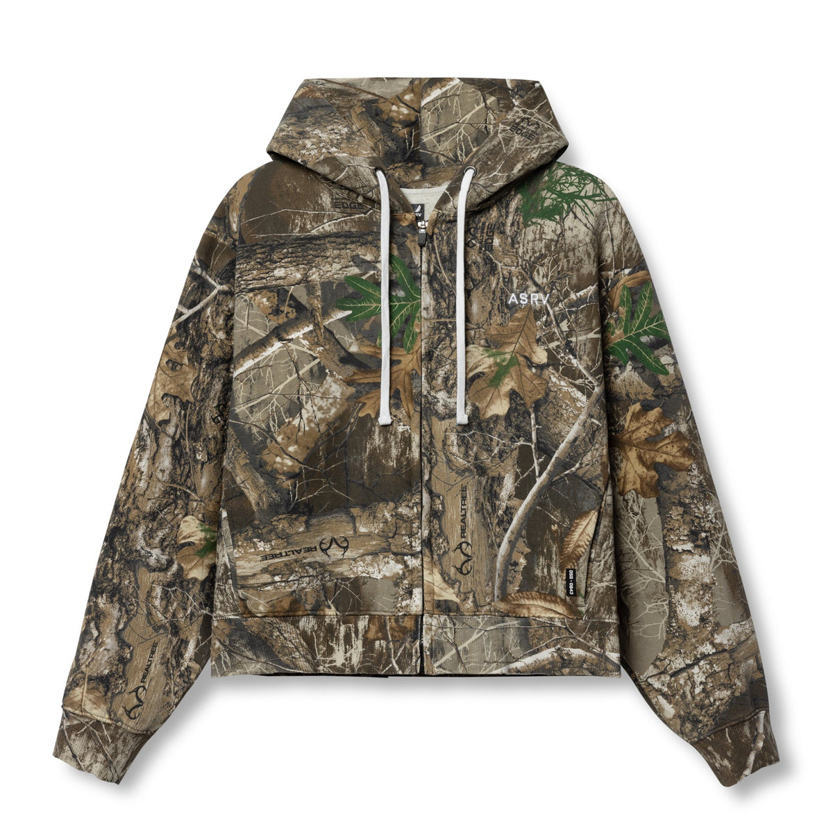 0843. Tech Essential™ Distressed Full Zip Hoodie - Realtree® Camo | ASRV