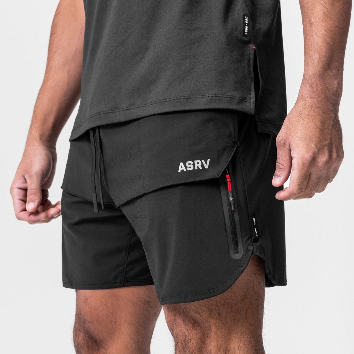 0689. Tetra-Lite® 7" Tech Short - Black | ASRV