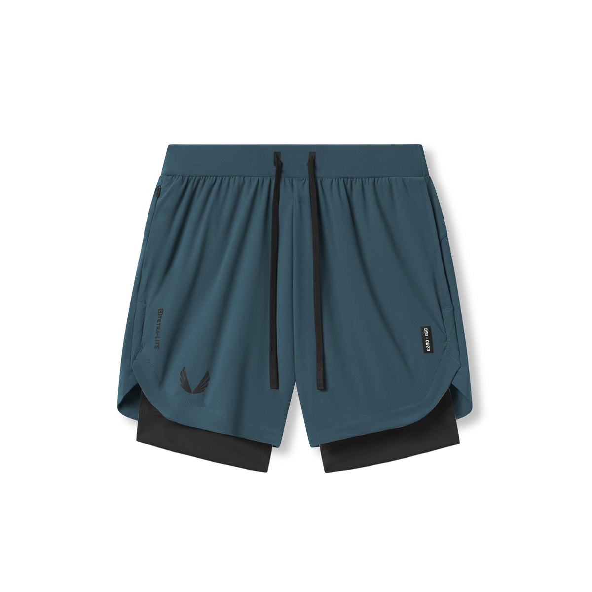 0866. Tetra-Lite® 7" Liner Short - Storm "Wings"/Black | ASRV