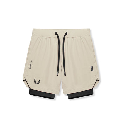 0866. Tetra-Lite® 7" Liner Short - Sand Smoke "Wings"/Black | ASRV