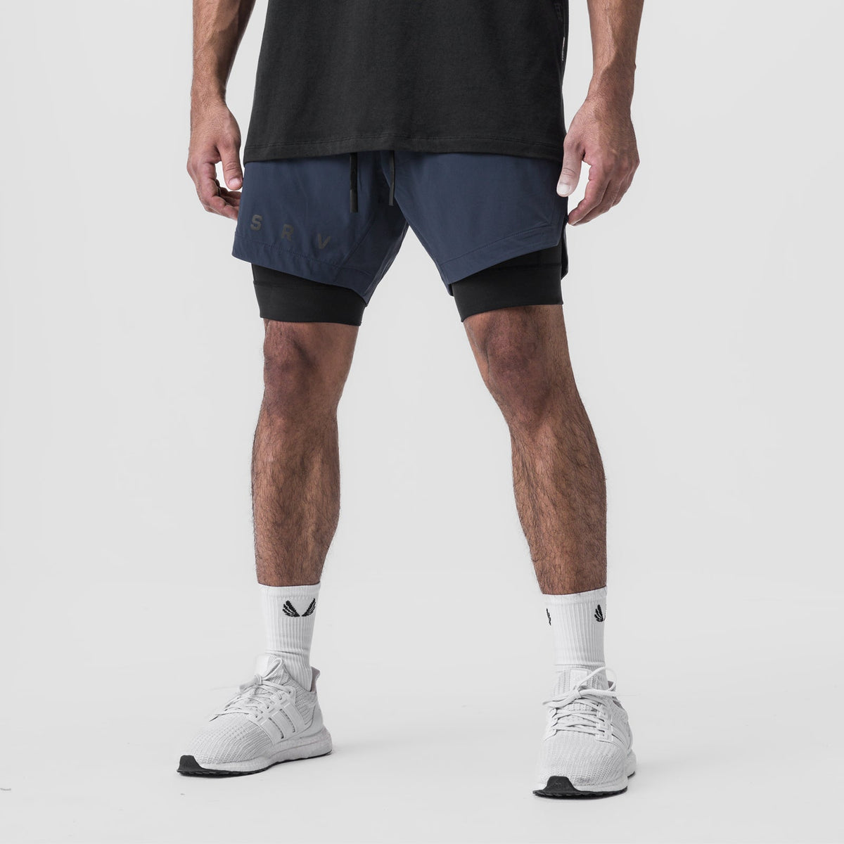 0866. Tetra-Lite® 7" Liner Short - Navy "ASRV"/Black | ASRV