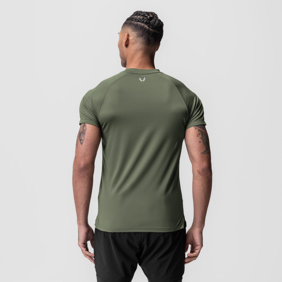 0918. AeroSilver® Fitted Tee - Olive | ASRV