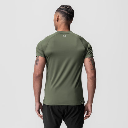0918. AeroSilver® Fitted Tee - Olive | ASRV