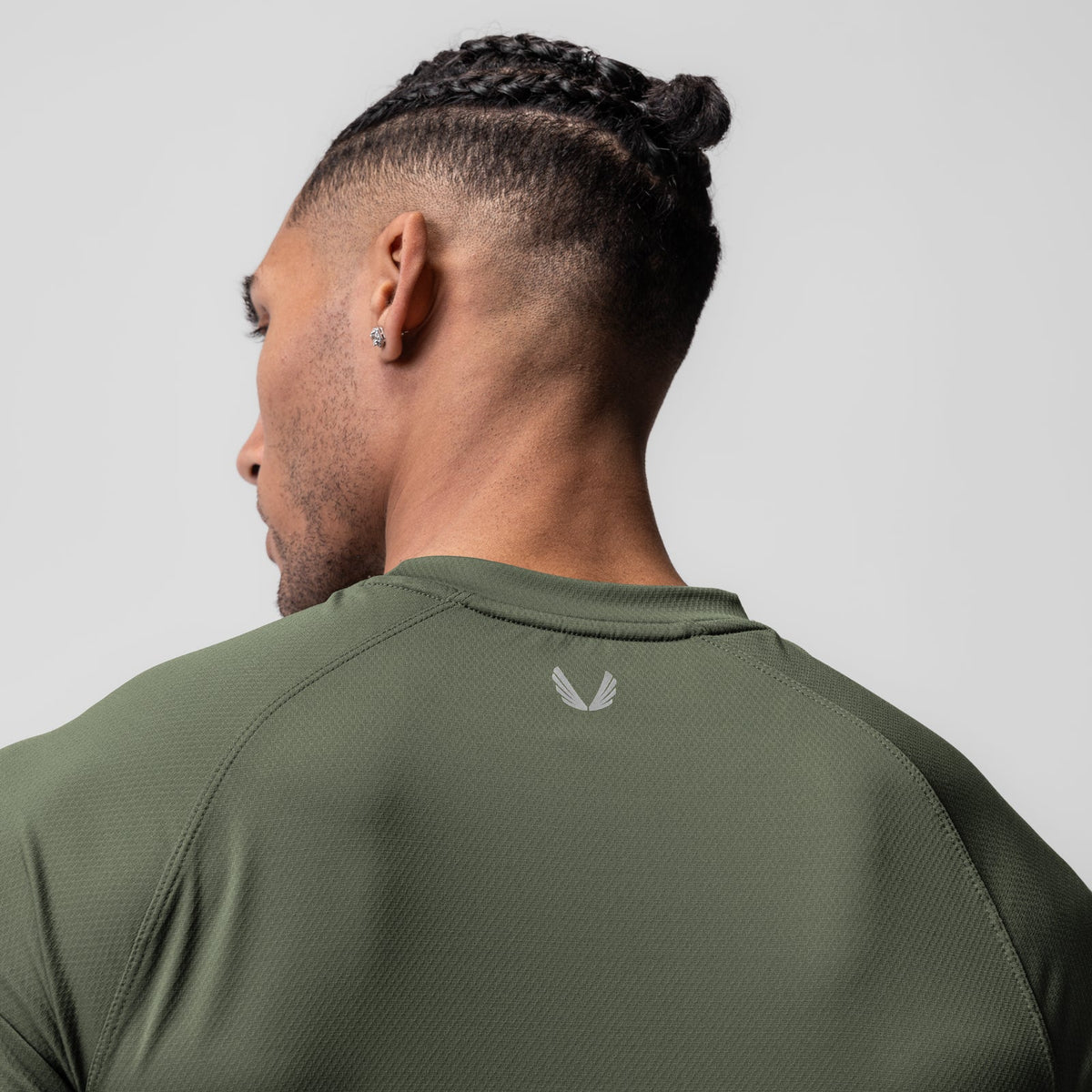 0918. AeroSilver® Fitted Tee - Olive | ASRV