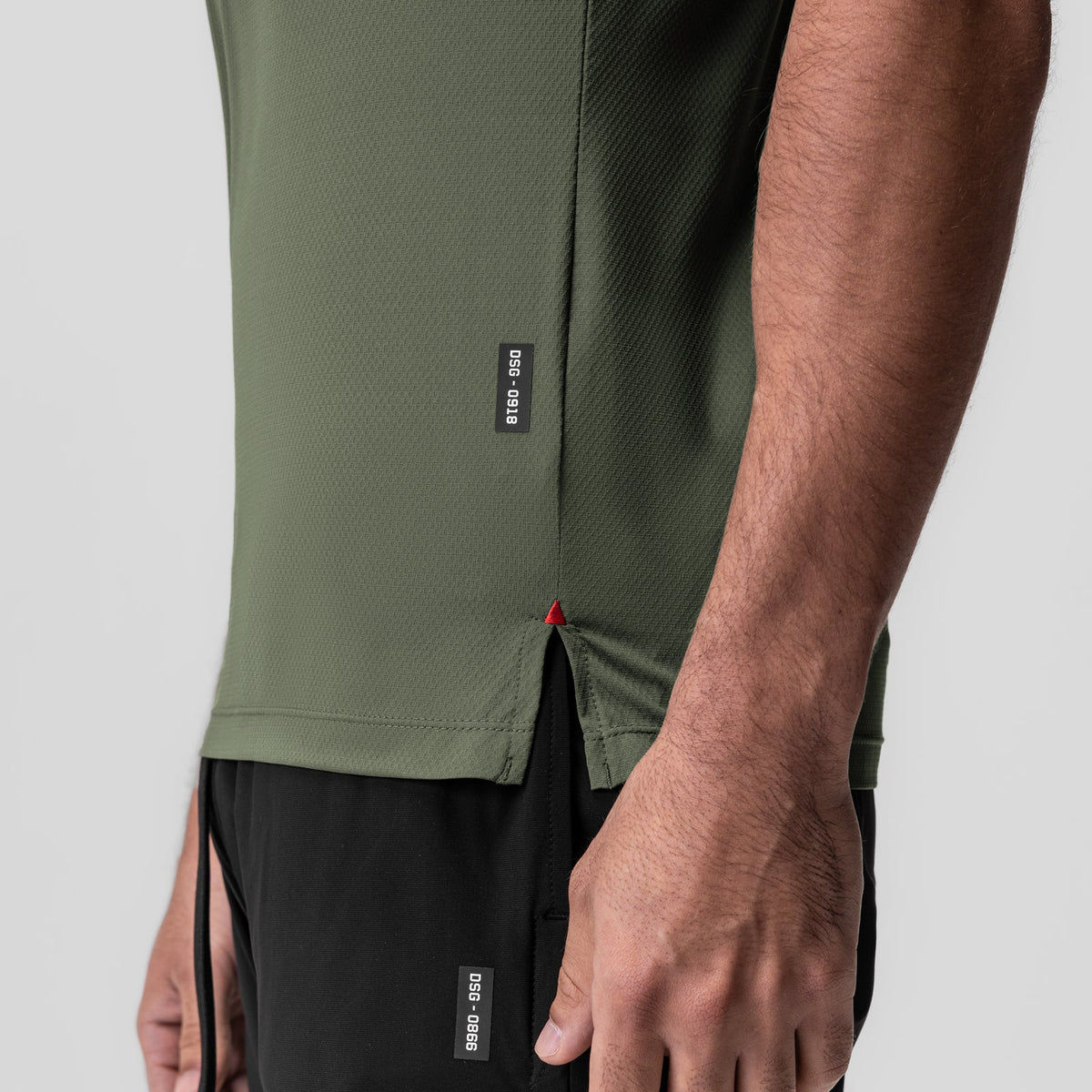 0918. AeroSilver® Fitted Tee - Olive | ASRV