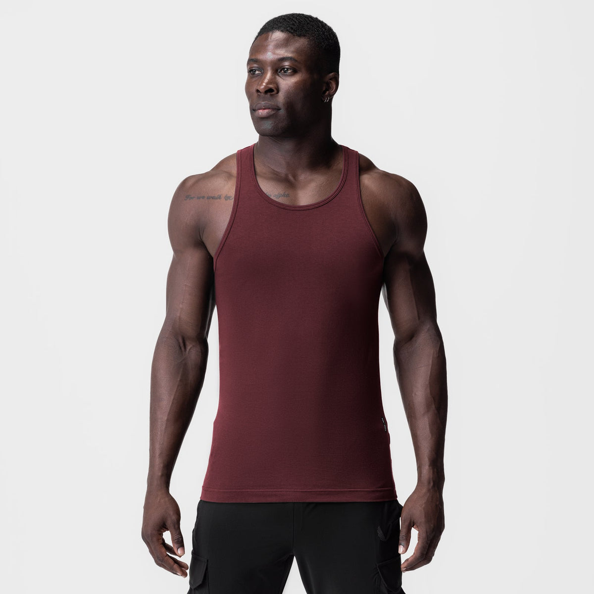 0924. Supima® Essential Slim Tank - Crimson | ASRV