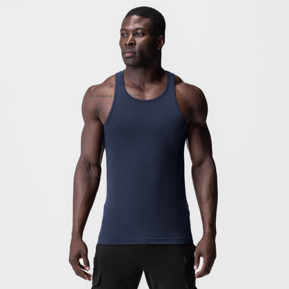 0924. Supima® Essential Slim Tank - Navy | ASRV