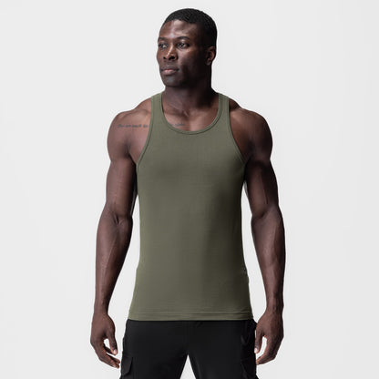 0924. Supima® Essential Slim Tank - Olive | ASRV