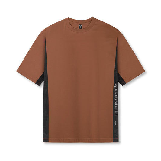0779. Supima® Mesh Panel Oversized Tee - Rust | ASRV