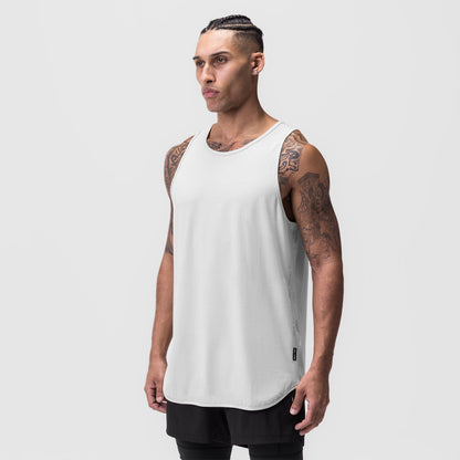 0780. Supima® Extended Tank Top - White | ASRV