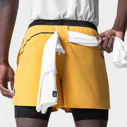 0951. Aerotex™ 4" High Split Liner Short - Amber | ASRV