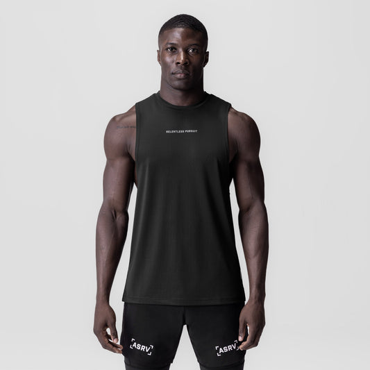 0837. 3D-Lite® 2.0 Lycra® Muscle Tank - Black "RP" | ASRV