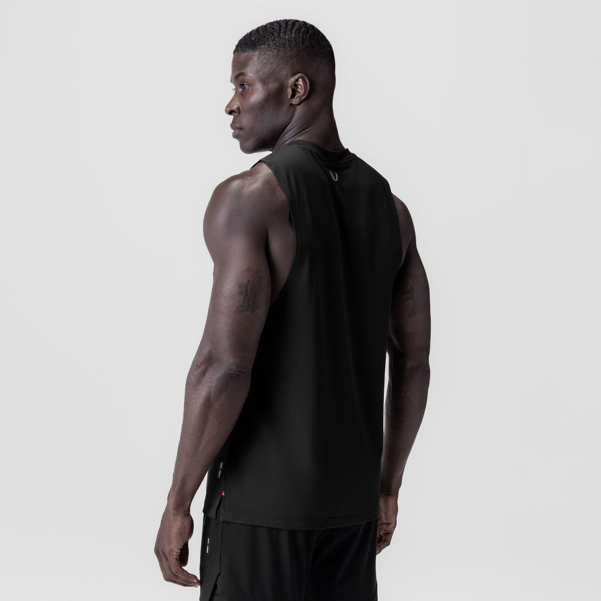 0837. 3D-Lite® 2.0 Lycra® Muscle Tank - Black "RP" | ASRV
