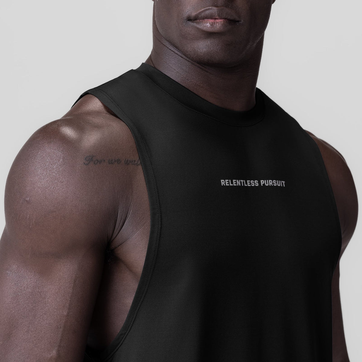 0837. 3D-Lite® 2.0 Lycra® Muscle Tank - Black "RP" | ASRV