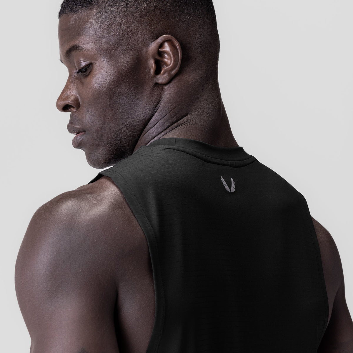 0837. 3D-Lite® 2.0 Lycra® Muscle Tank - Black "RP" | ASRV
