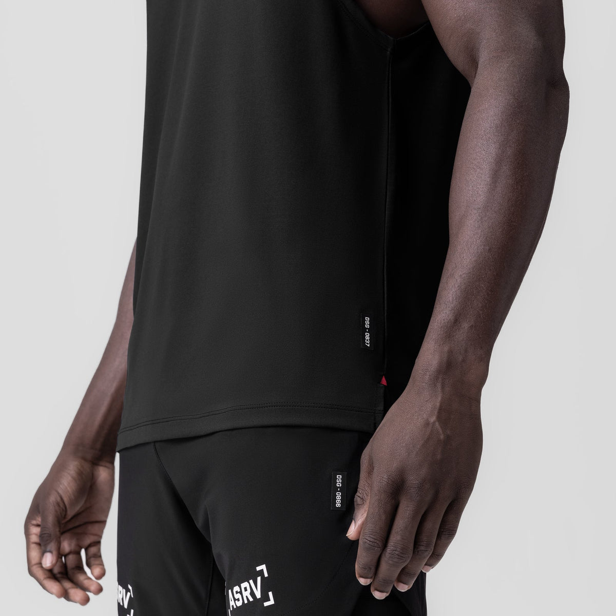 0837. 3D-Lite® 2.0 Lycra® Muscle Tank - Black "RP" | ASRV