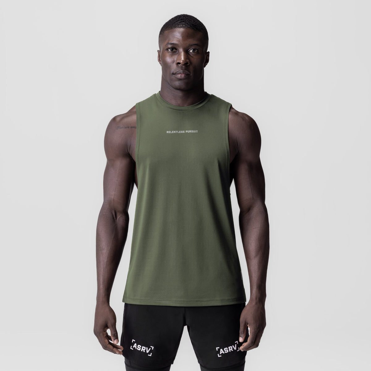 0837. 3D-Lite® 2.0 Lycra® Muscle Tank - Olive "RP" | ASRV