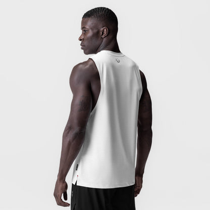 0837. 3D-Lite® 2.0 Lycra® Muscle Tank - White "RP" | ASRV