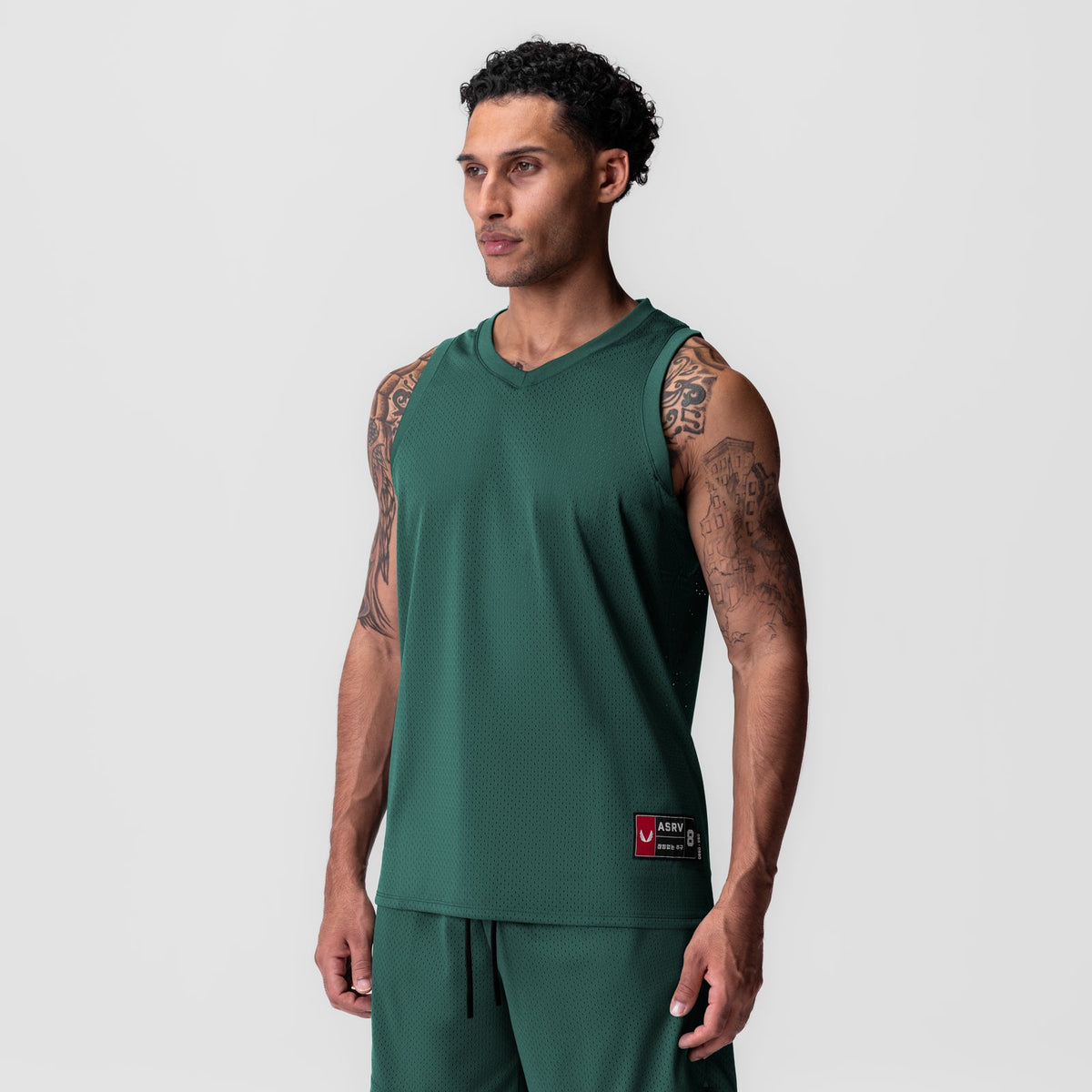 0990. Ion-Mesh Basketball Jersey - Forest Green | ASRV