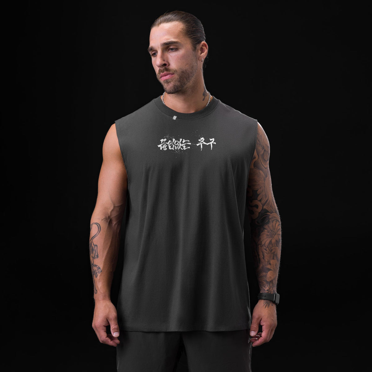 0807. Tech Essential™ Relaxed Cutoff - Space Grey "Brush Stroke" | ASRV