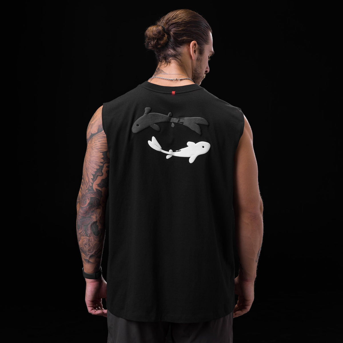 0807. Tech Essential™ Relaxed Cutoff - Black "Koi" | ASRV