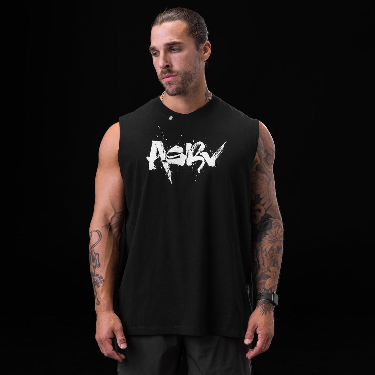 0807. Tech Essential™ Relaxed Cutoff - Black "Koi" | ASRV
