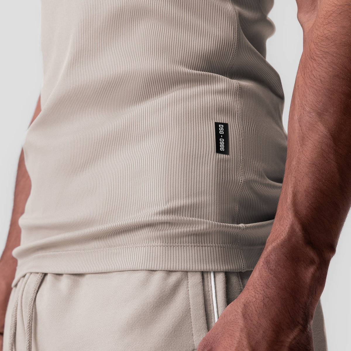 0986. Creora® Tech Ribbed Tank - Chai | ASRV