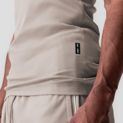 0986. Creora® Tech Ribbed Tank - Chai | ASRV