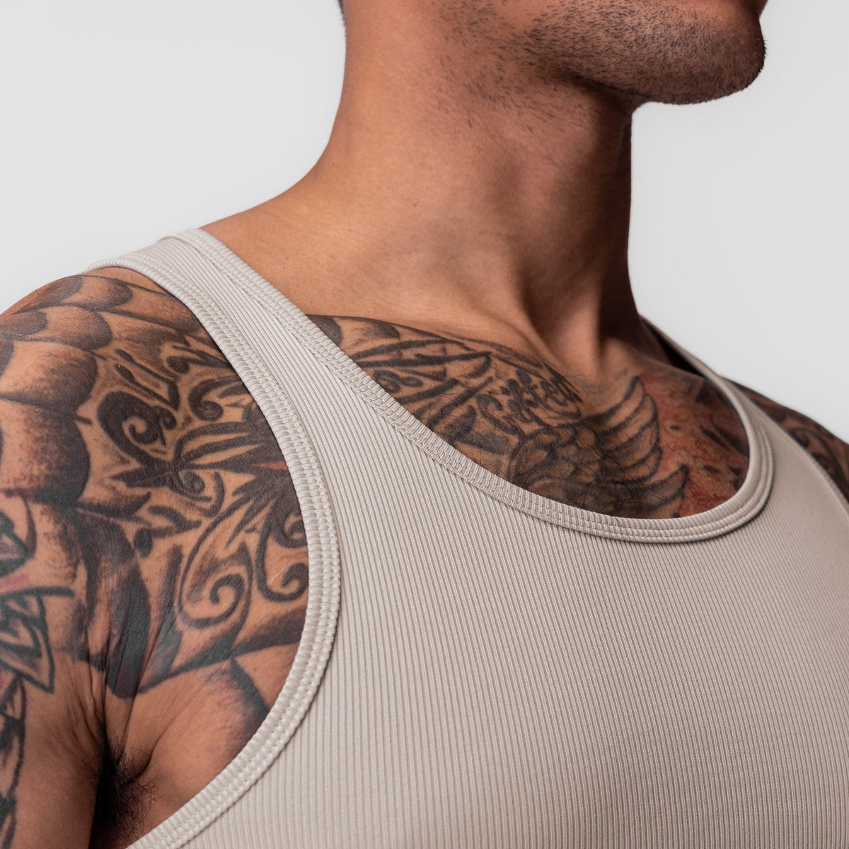 0986. Creora® Tech Ribbed Tank - Chai | ASRV