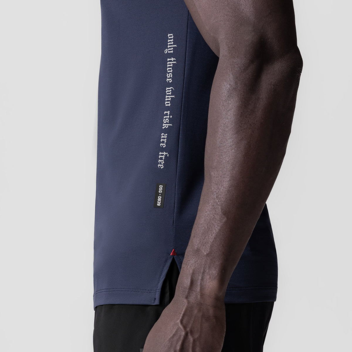 0839. 3D-Lite® 2.0 Lycra® Fitted Tee - Navy "OTWR" | ASRV