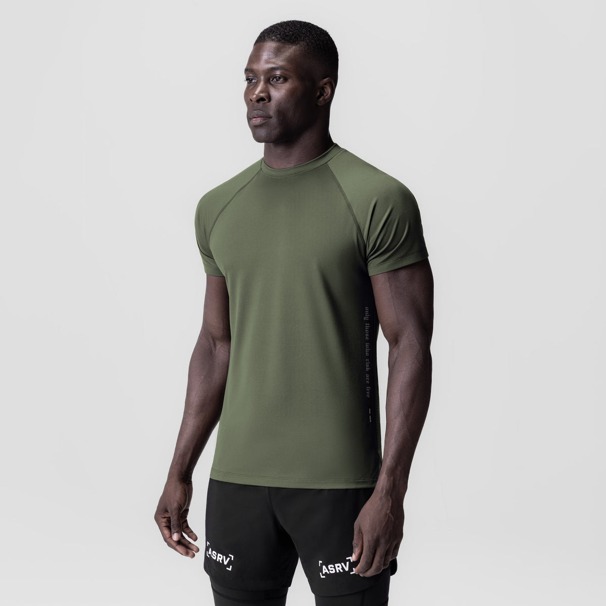 0839. 3D-Lite® 2.0 Lycra® Fitted Tee - Olive "OTWR" | ASRV